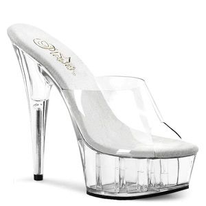 Brand New no box Pleaser Platform Stilettos Lucite Dancing Stripper Shoes size 8